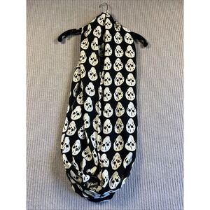 Skeleton Infinity Scarf Acrylic Black Whimsigoth Goth Grunge Soft